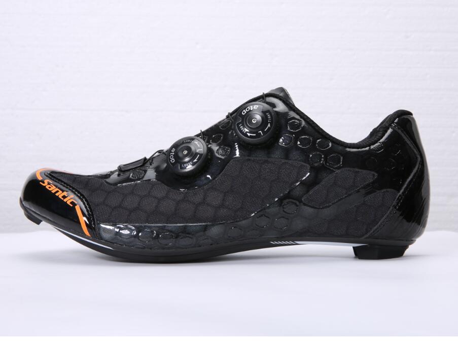 SANTIC Men's Cycling Professional Road Bike Shoes Carbon Fiber Breathable Shoes