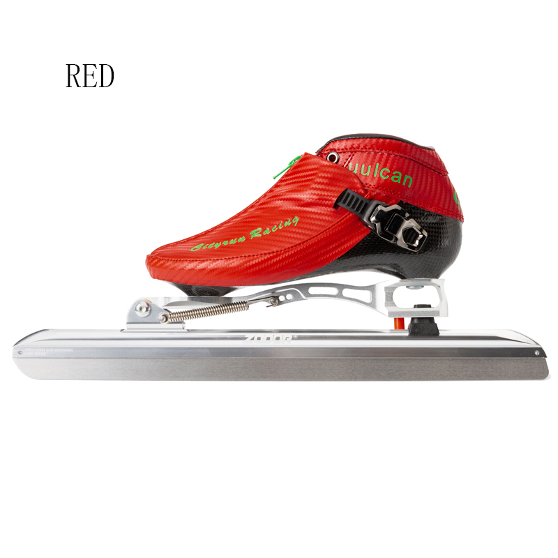 Professional Carbon Fiber Colorful Blade Ice Fancy  Short Track  Skate Shoes  For Play