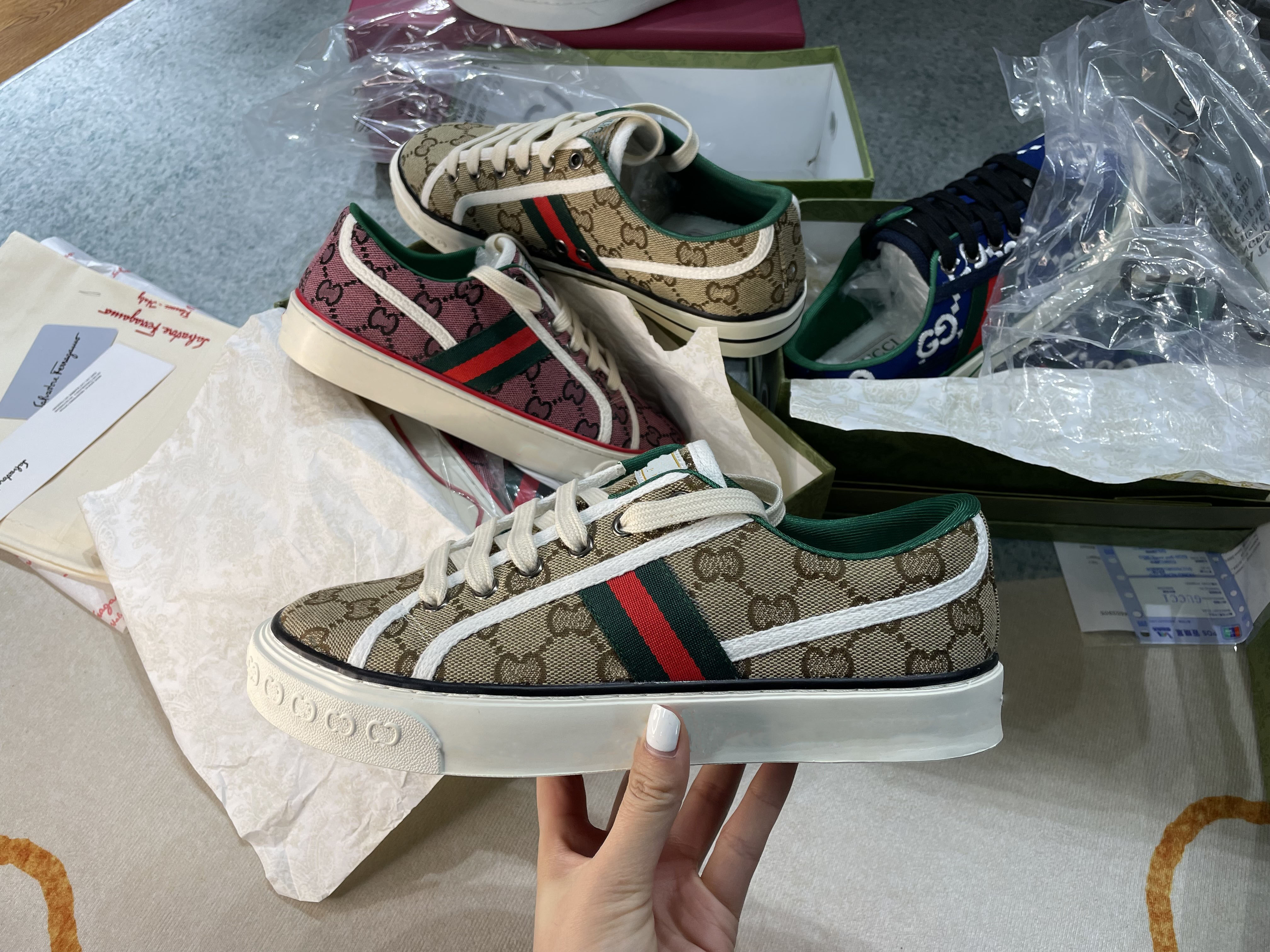 Designer brands women gg shoes 1977 women GG tennis sneakers men walking canvas famous shoes