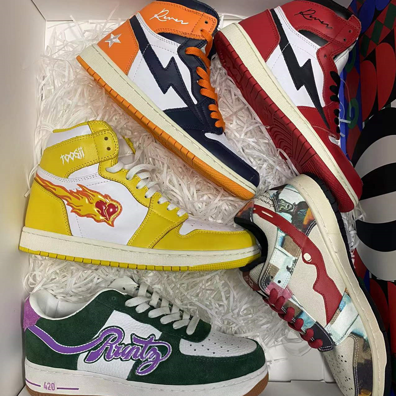 Best Selling Factory Custom Sneaker Logo Design Sports Shoes Custom Shoes AJ1 Low Men's Basketball S