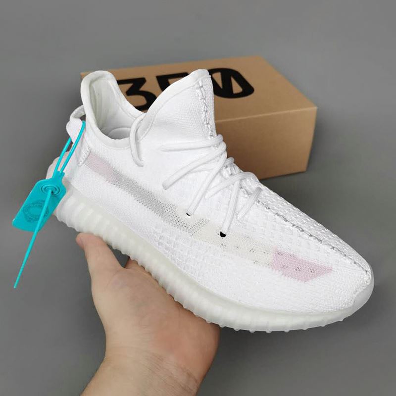 Original  Yeezy 350 Brand Logo Sneakers Men And Women Breathable Jogging Shock Absorption Casual Run