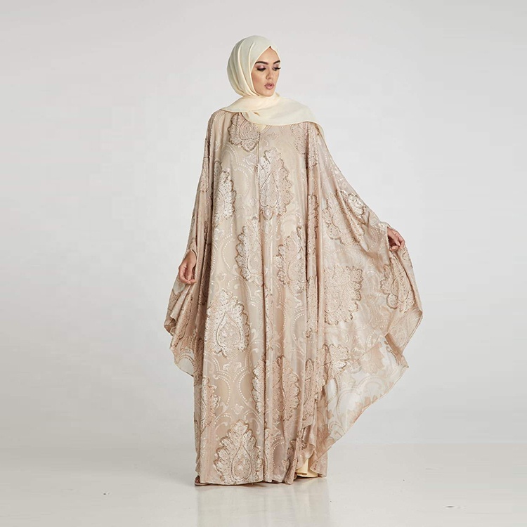Embroidery Muslim Kaftan Hijab Dress Women Butterfly Abaya Dubai Caftan Std0999 Middle East Adults