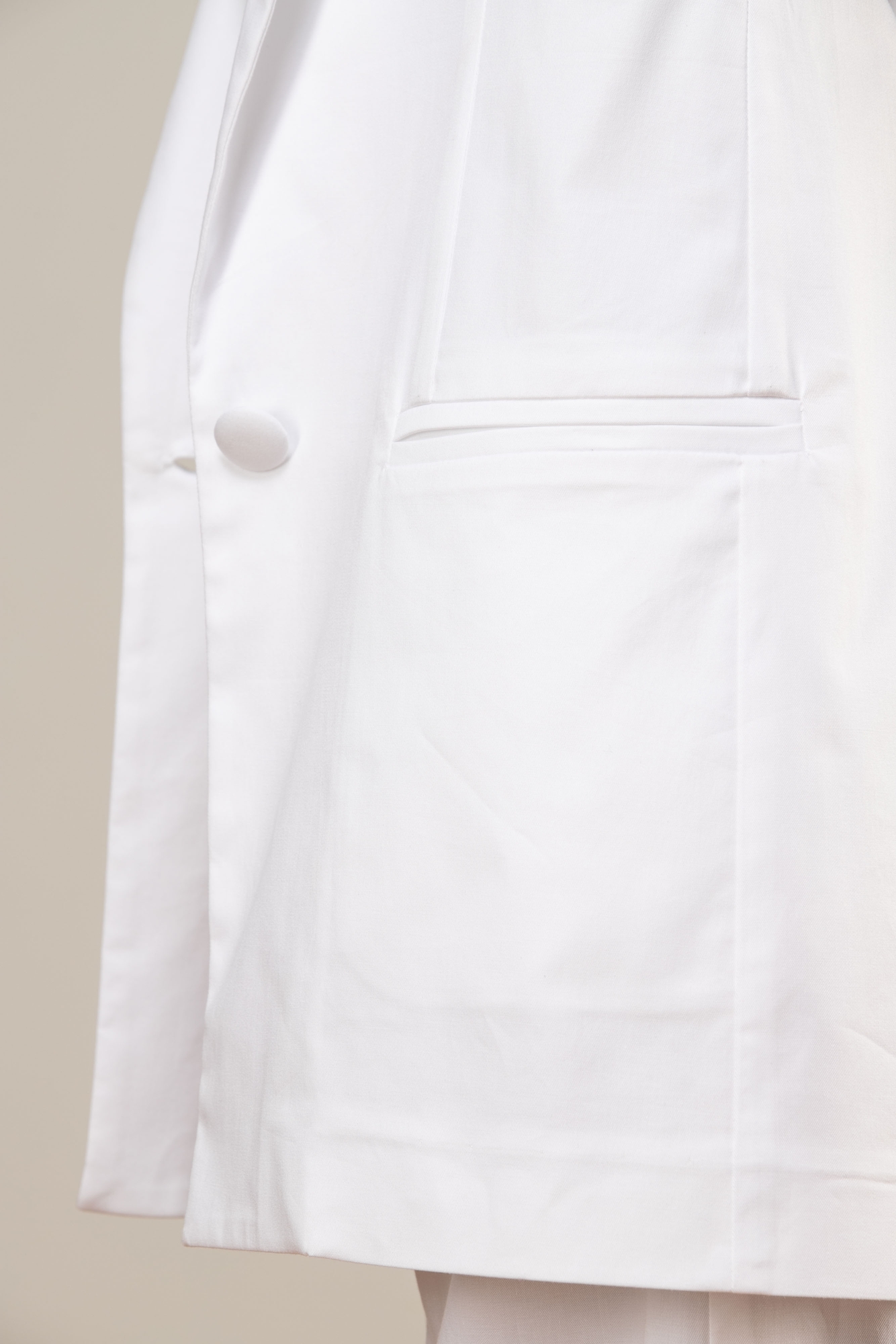 100% Made In Italy High Quality Office Lady Spring Summer 2 Pieces Set Light Cotton Tailored Woman B