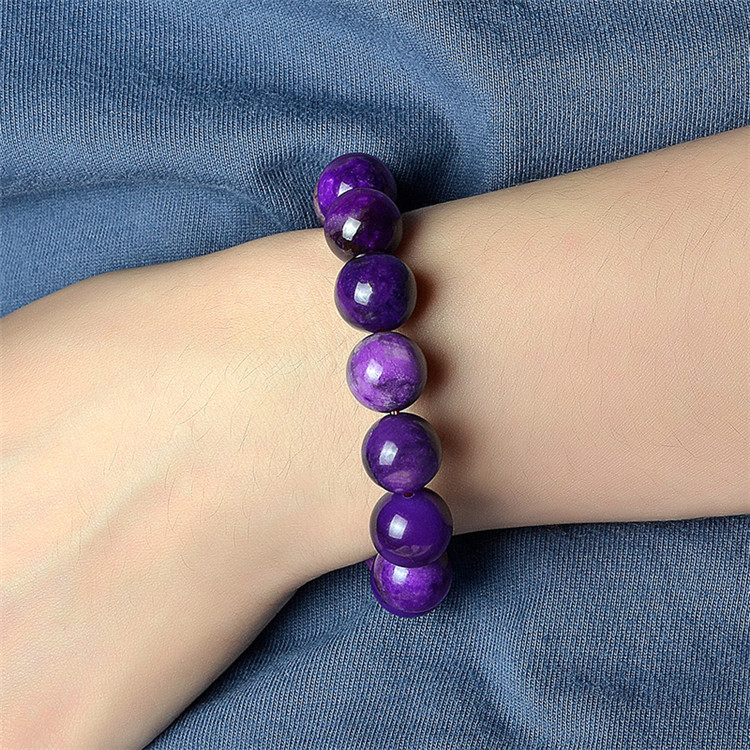 Natural crystal collection royal purple lavulite Sugilite Bracelet Stone Bracelet female jewelry