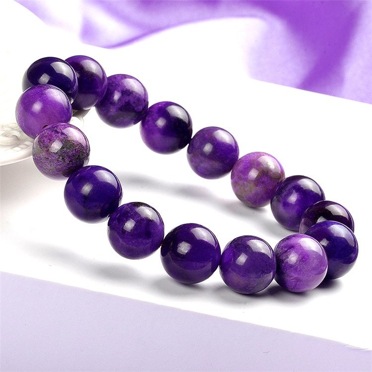Natural crystal collection royal purple lavulite Sugilite Bracelet Stone Bracelet female jewelry