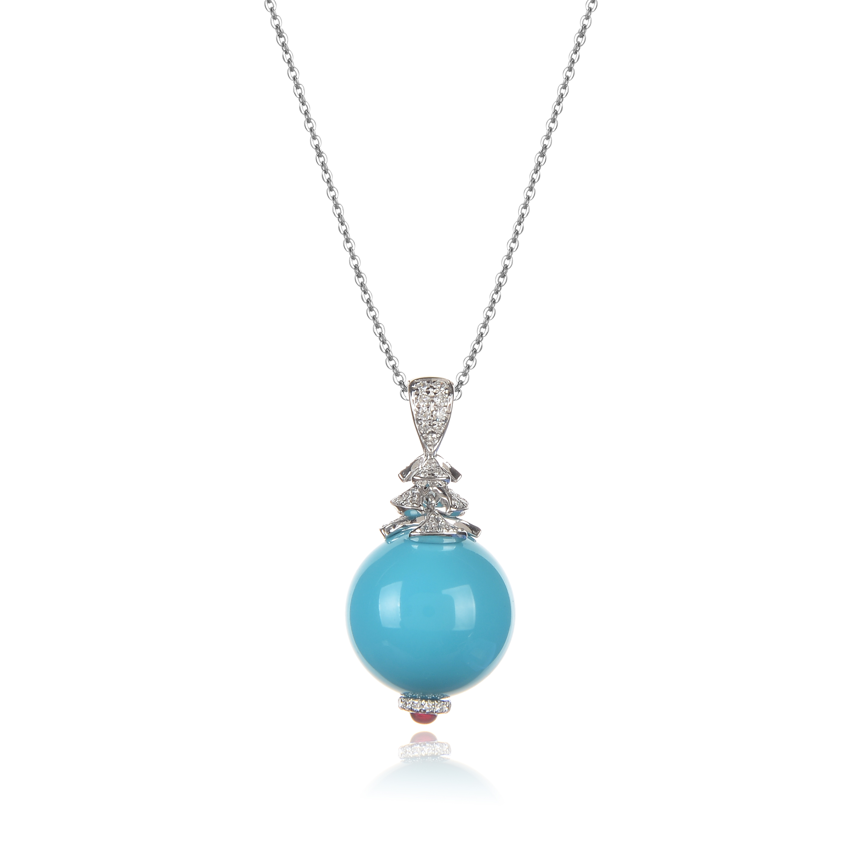Modern Religious Pendant Turquoise  Necklace 18k Gold Plated Pendant Forturquoise Jewelry