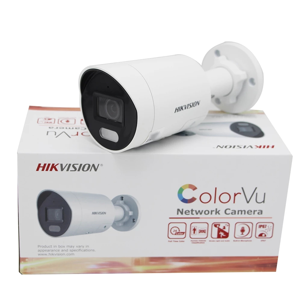 Hik DS-2CD2047G2-LU/SL  4MP POE Built-in Mic H.265+ IP67 ColorVu Fixed Mini Bullet Network Full Colo