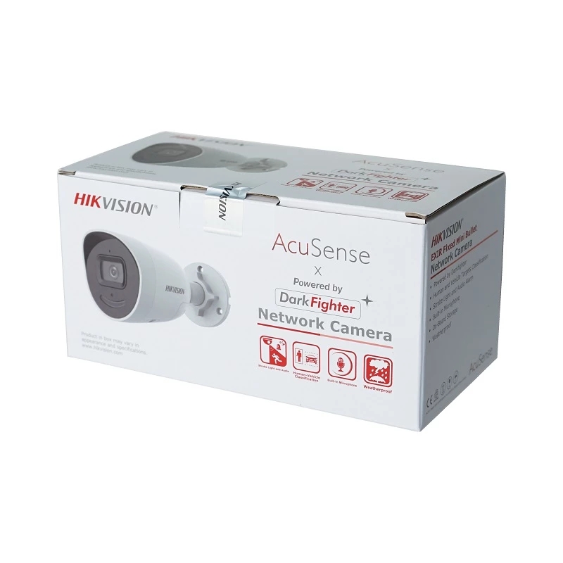 Hik DS-2CD2086G2-IU/SL 4K 8MP CCTV IP Camera AcuSense Strobe Light and Audible Warning Fixed Bullet 