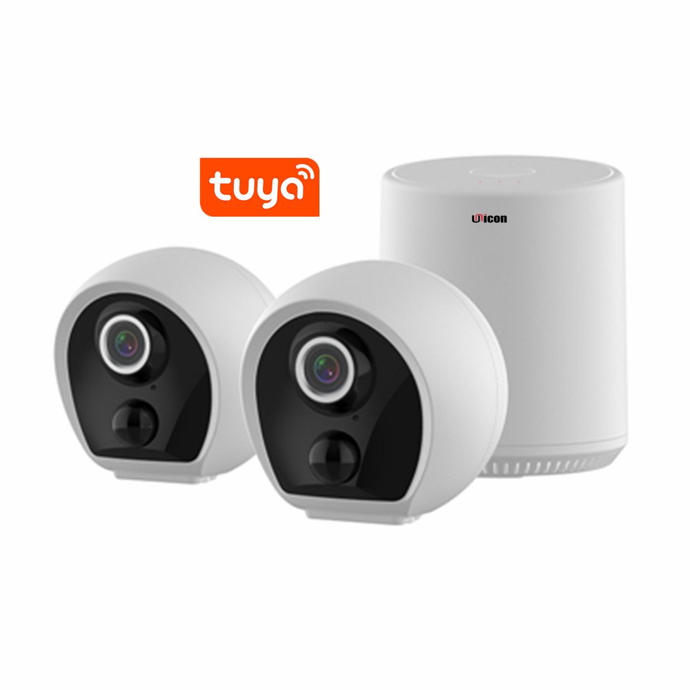 New Wire Free WiFi Gateway Connection 1080P HD Battery Wireless Camera Tuya NVR With SD Card Slot fo