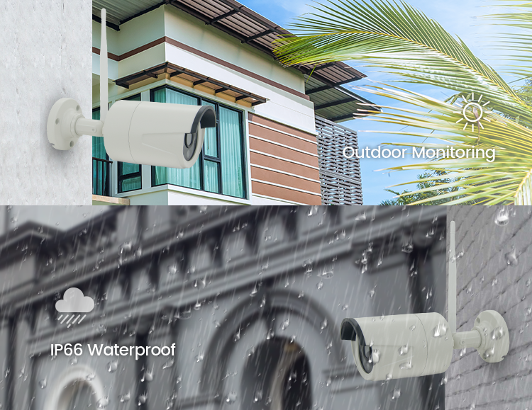 Outdoor night vision surveillance cctv camera set 4ch 8ch IP WIFI nvr kit 4 8 channel 1080P home wir