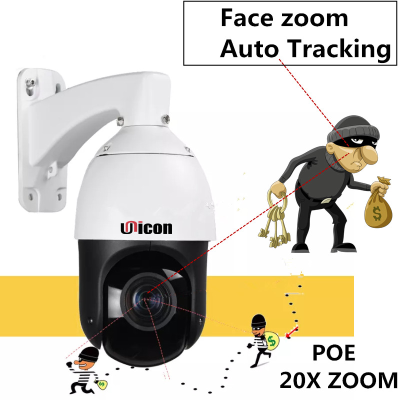 HD Quality 1080p SD Card Storage Auto Body Tracking Camera HD Infrared Night Vision IP Camera
