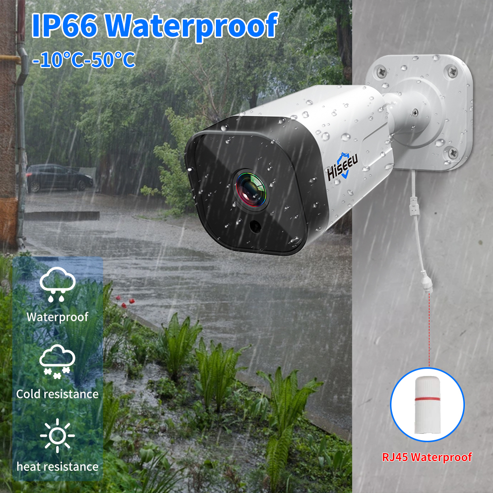 Hiseeu 4K 8channel 8mp Security Camera System Outdoor Home Poe Nvr Kit Cctv Ip Cameras Surveillance 