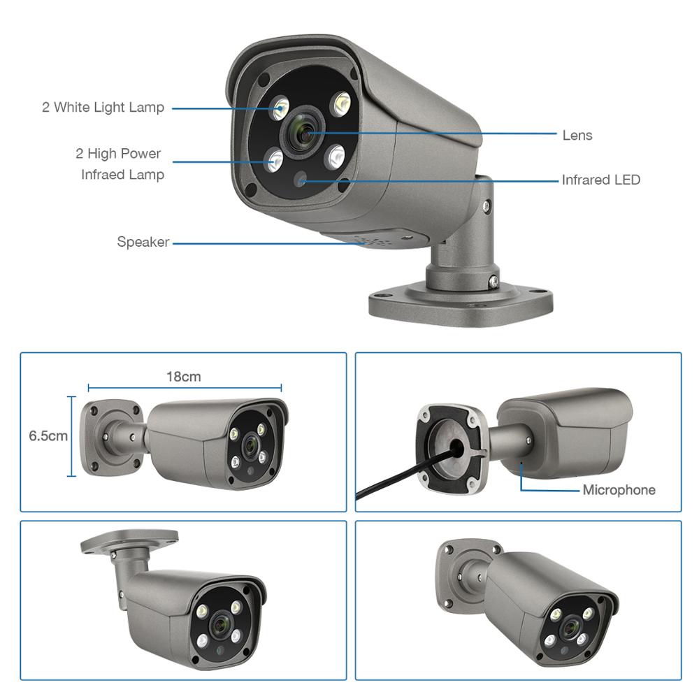 8CH 5MP POE Hd NVR Kit H.265 IP security Camera System Two-Way Audio CCTV Security Video Surveillanc