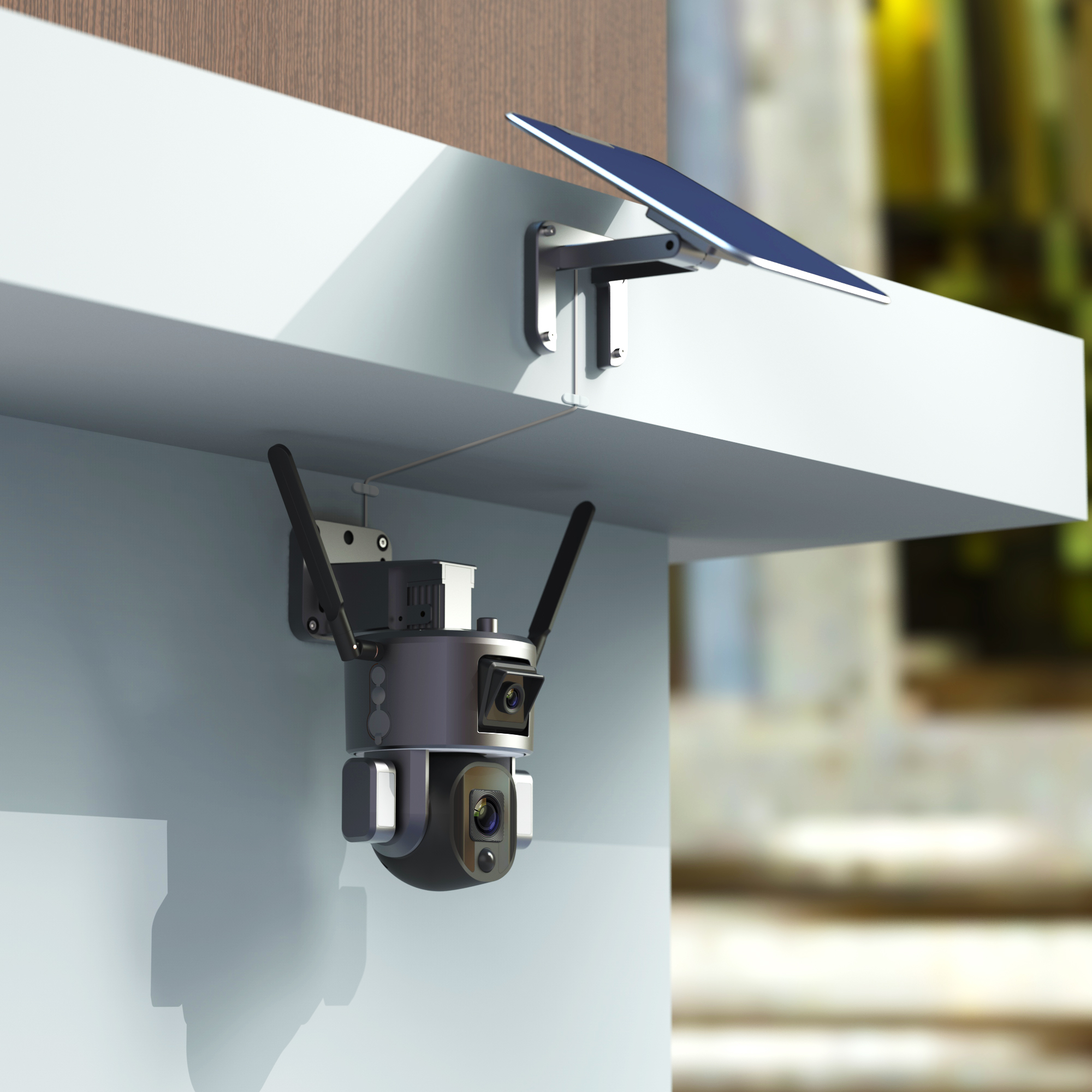 Waterproof IP66 8MP Solar Powered Bullet and PTZ Camera Solar Power Security Camera System Outdoor T