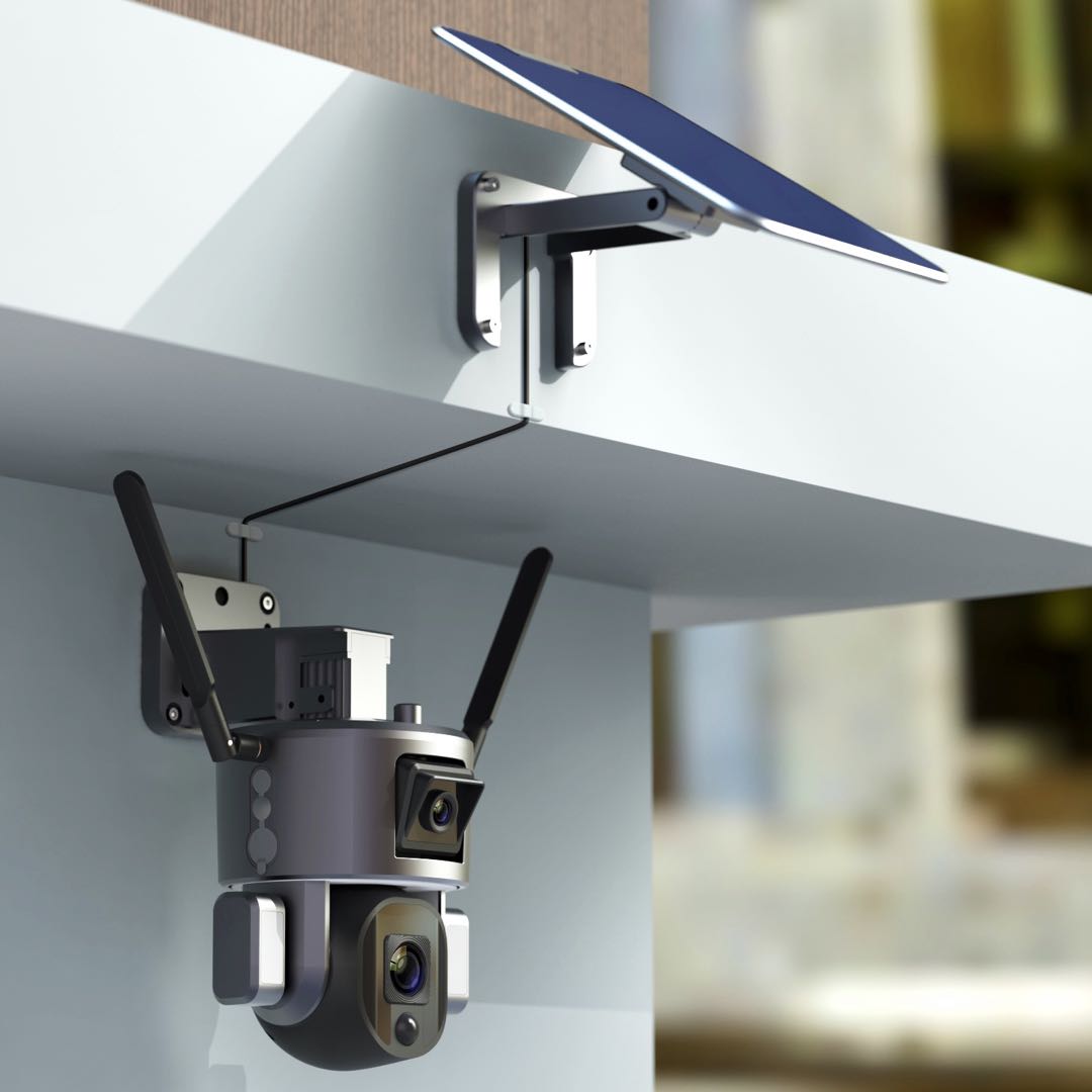 Waterproof IP66 8MP Solar Powered Bullet and PTZ Camera Solar Power Security Camera System Outdoor T