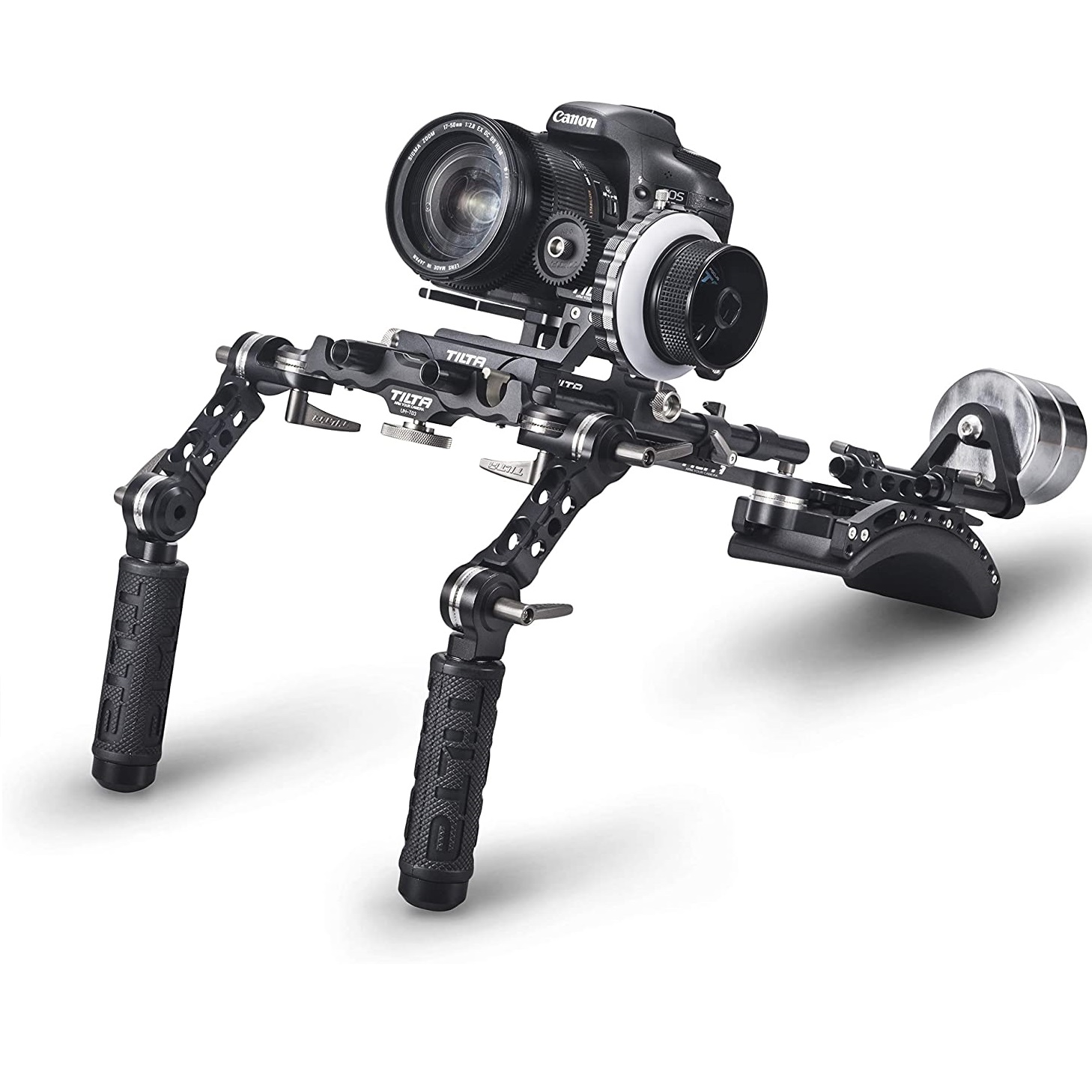 Tilta TT-03-TL DSLR Shoulder Rig for Most DSLR Cameras with Single-Sided DSLR Follow Focus,Universal