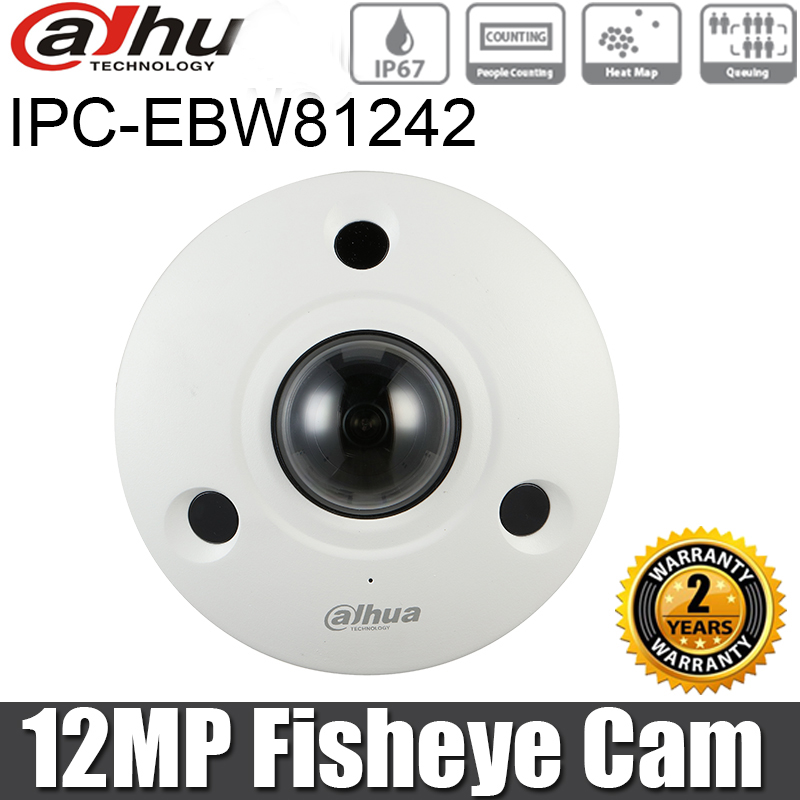 dahua IPC-EBW81230 CCTV POE IR surveillance 12MP Panoramic Network IR Fisheye Camera