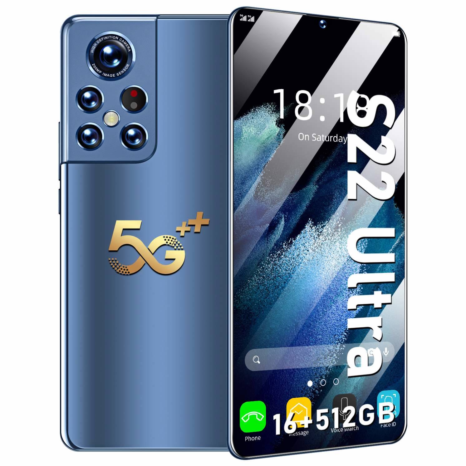 2022 New s22 ultra phone Hand Phone Smartphone 16GB+512GB Android cellphones Original Unlocked  Mobi