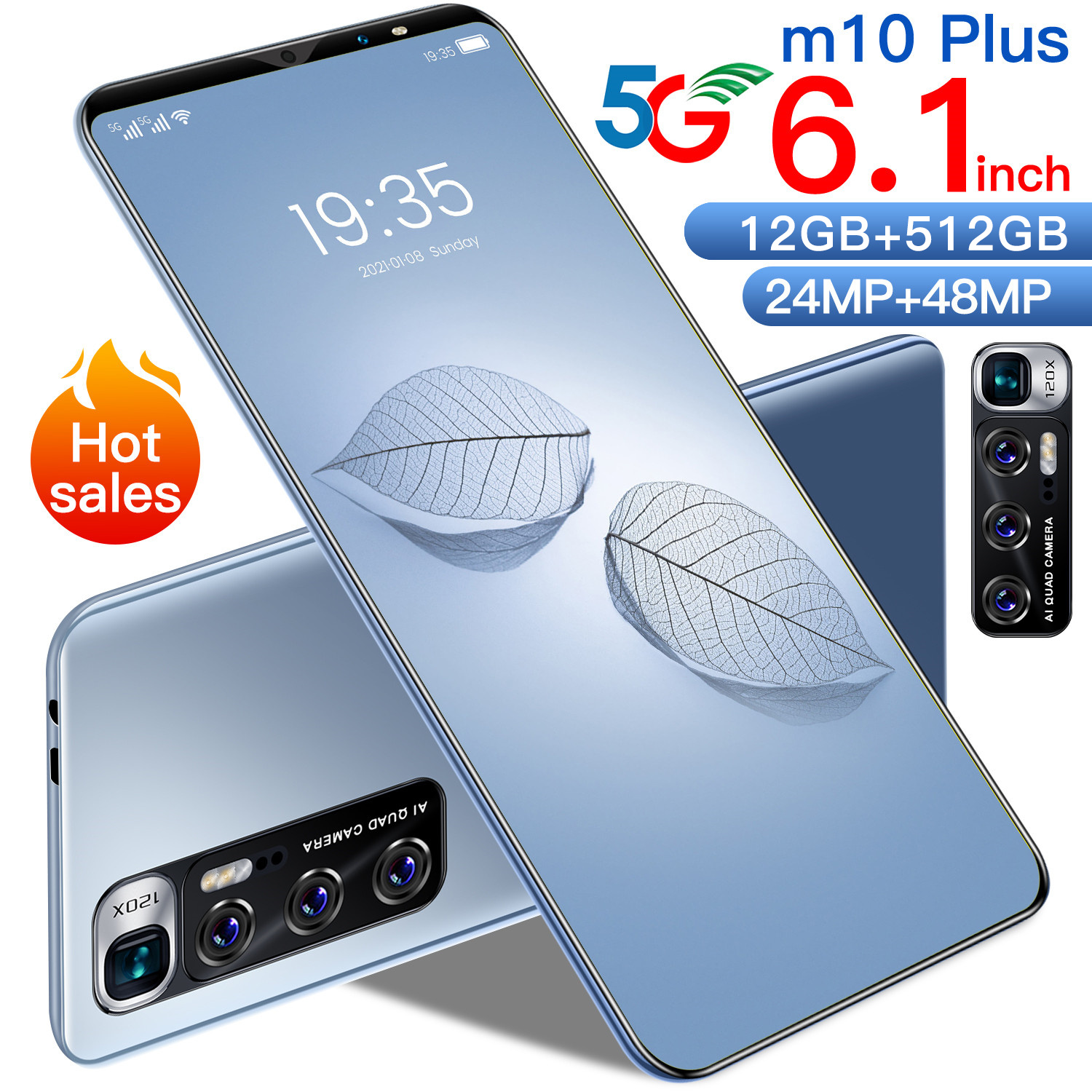 M10 Plus 12Gb+512Gb 7.2 Inch New Original Unlocked Game Cellphones 3G 4G 5G Mobiles Phones With 4 Gb