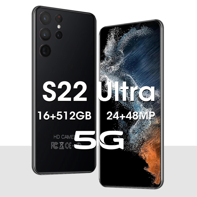Original Smartphones S22 Ultra 16GB+512GB phone13 10-Core 5G LET Cellphones unlocked Dual SIM Long l