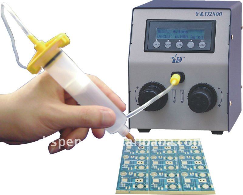 Epoxy glue dispensing electronic equipment for glasses frames