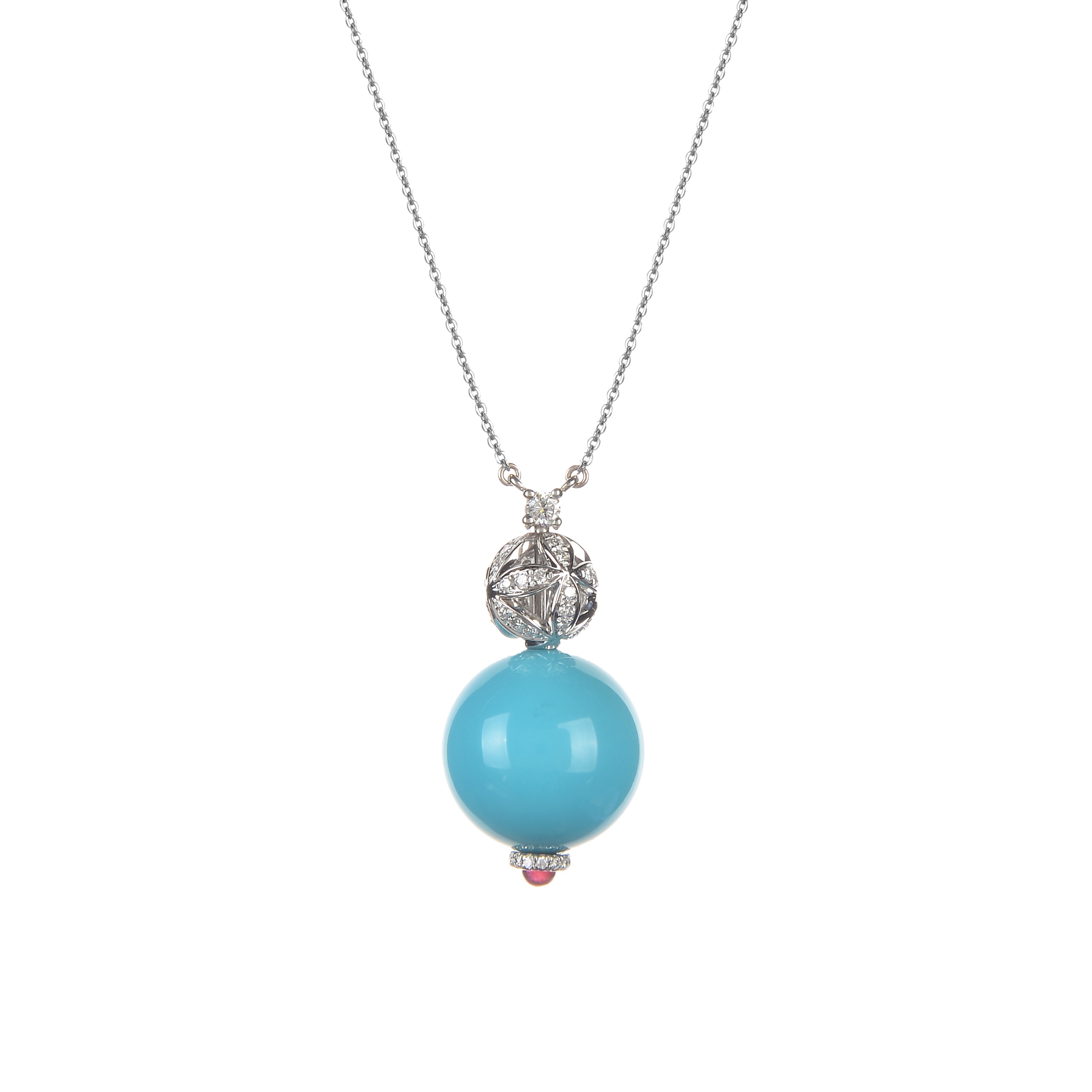 Modern Religious Pendant Turquoise  Necklace 18k Gold Plated Pendant Forturquoise Jewelry