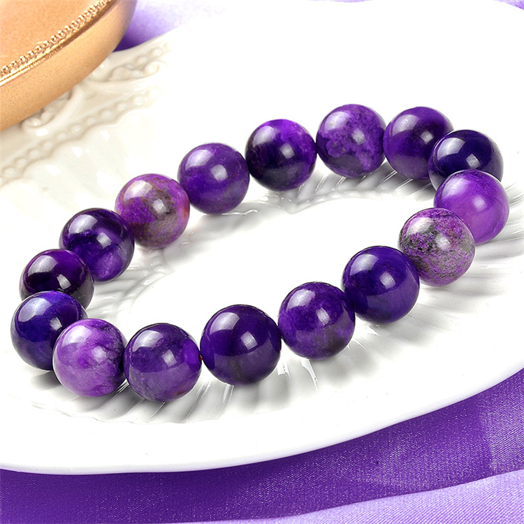Natural crystal collection royal purple lavulite Sugilite Bracelet Stone Bracelet female jewelry