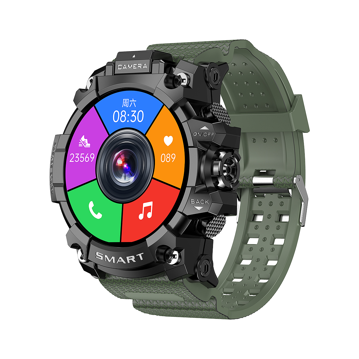 Q999 Outdoor 4G Smart Watch 1.6" Rugged Screen Waterproof IP68 Dustproof Fallproof Swimming Smartwat