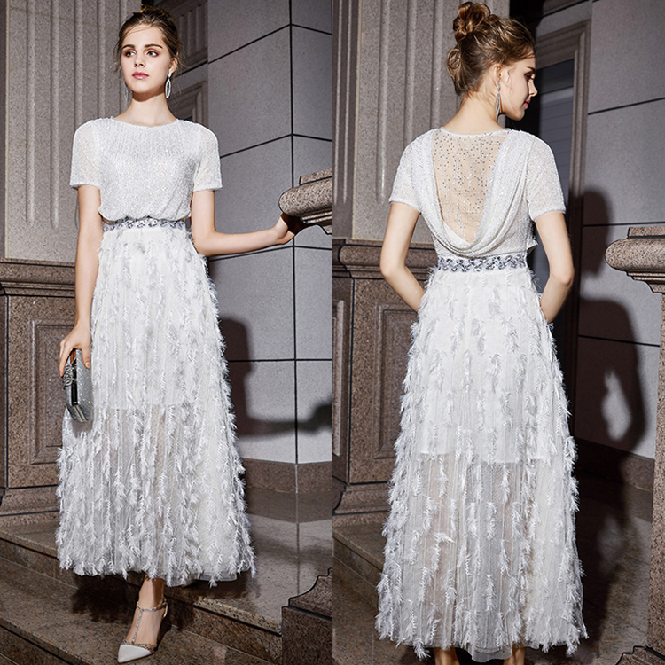 New Arrival Cocktail Sequin Party Dress Women Sexy Elegant Party Dress