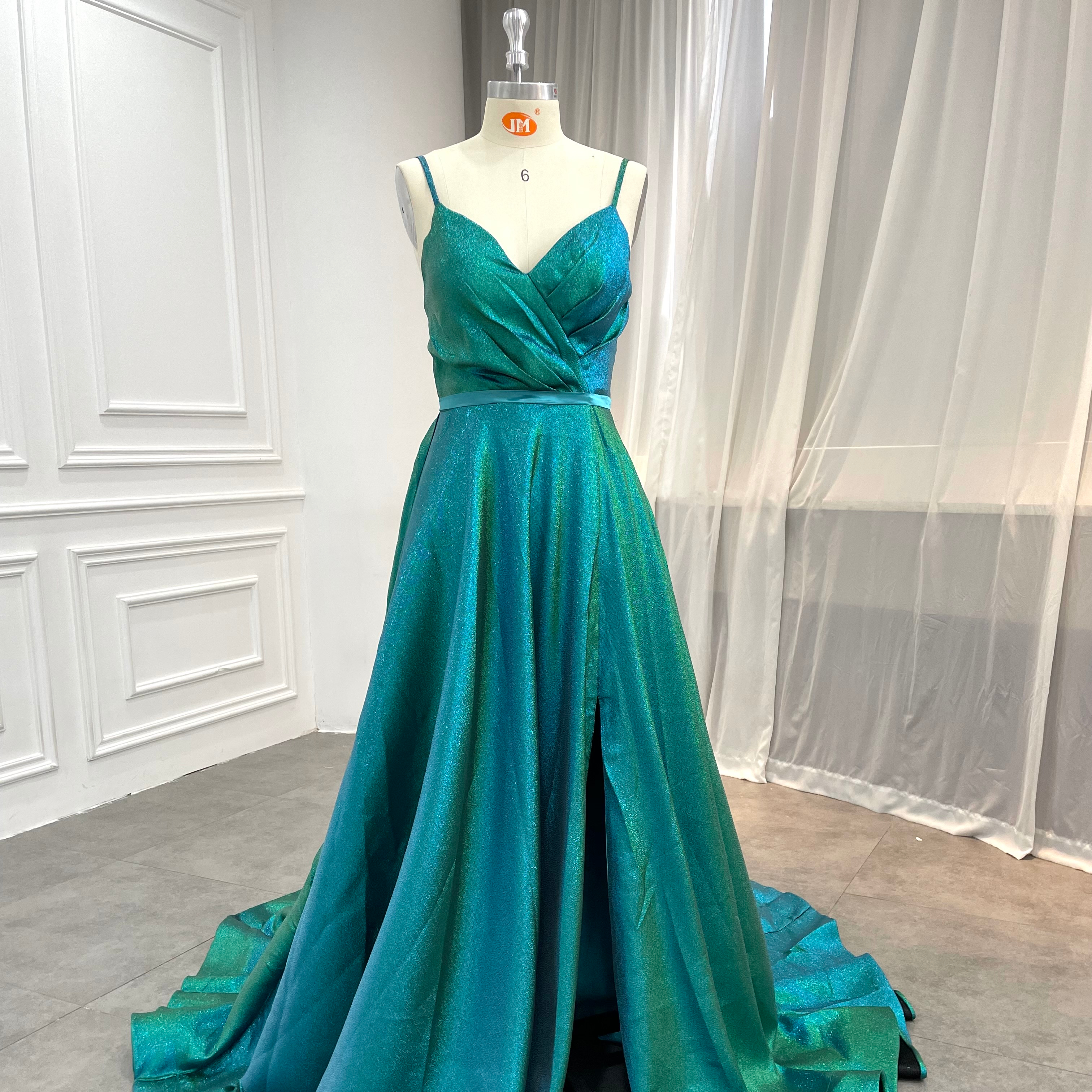 New Design V-neck Sequin Wedding Dress Women Dinner Dress Luxury Evening Night Party Dress Formal