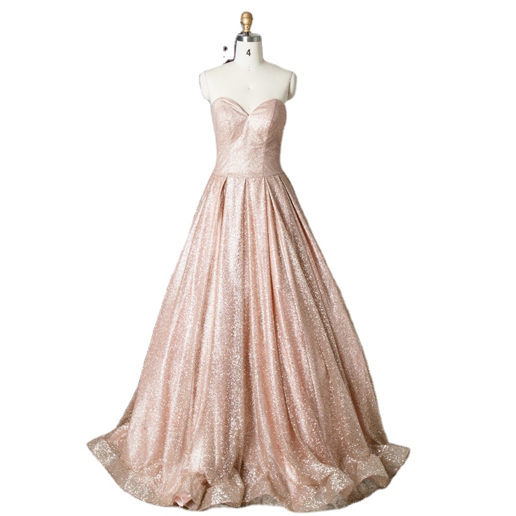Professionally produced sweetheart neck lace up sweep train long ladies dinner gown evening dress