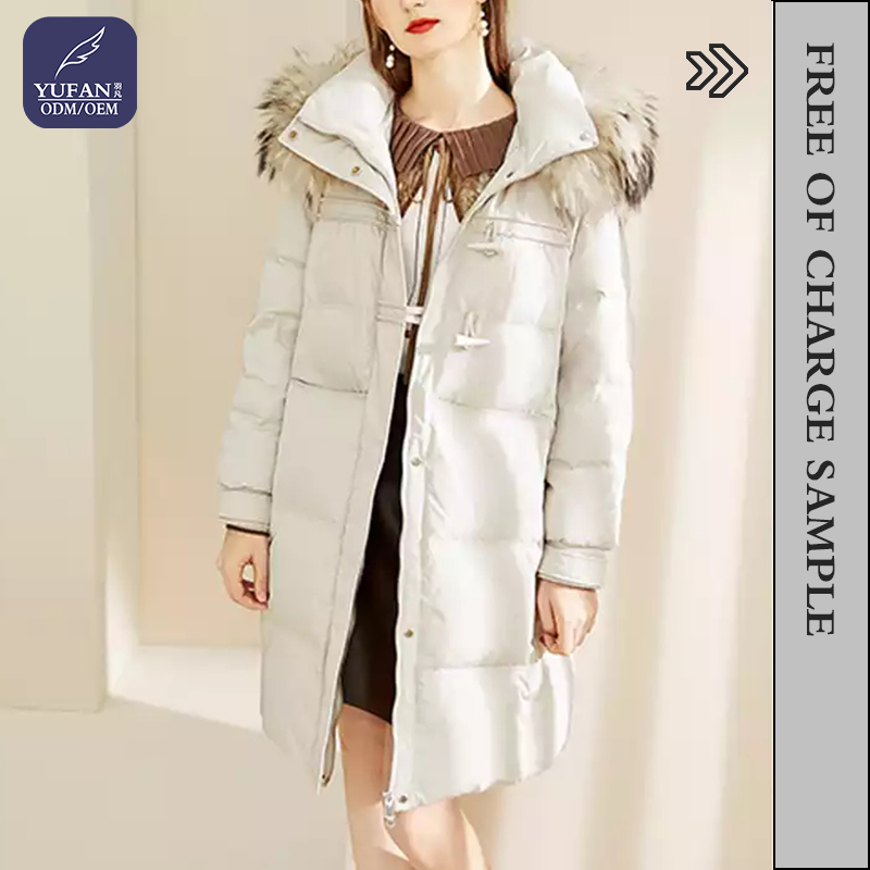 YuFan Raccoon Fur Hood Plus Size Women Parka Coat Winter Duck Down Jacket Waterproof Women Thick Clo