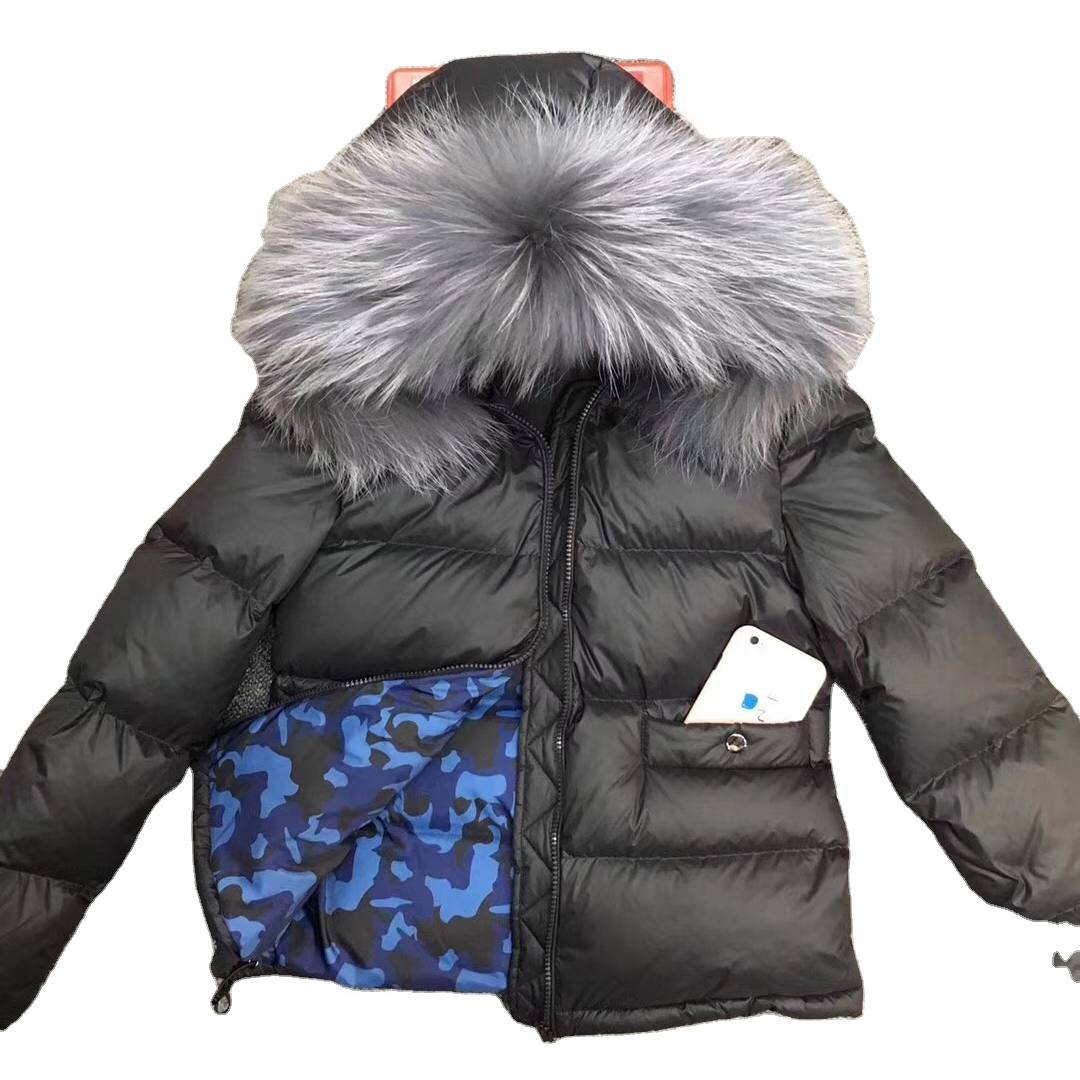 Winter Thick Warm Jacket For Men Black Shell Short Down Coat Duck Down Filling Puffer Coat Fashion W