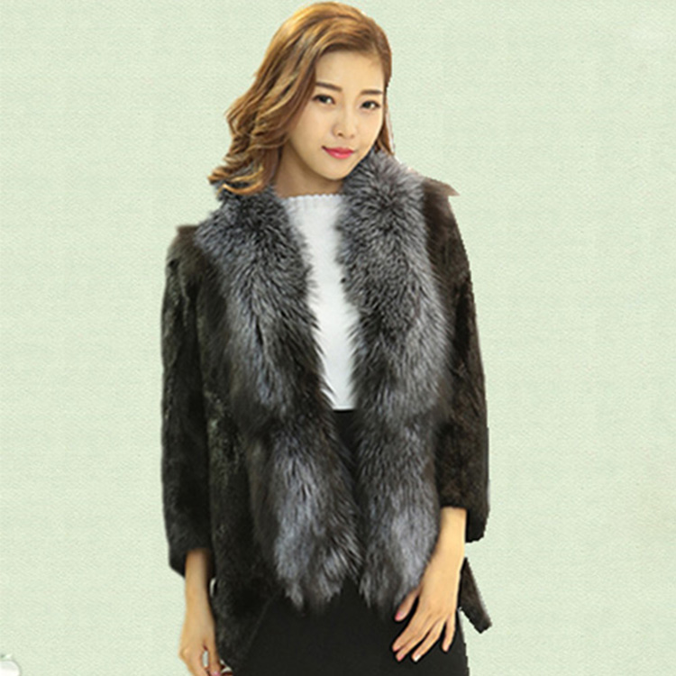 Short Sleeve Jacket Women Winter Mink Fur Coat 100% Real Natural Color Woolen Autumn Winter Polyeste