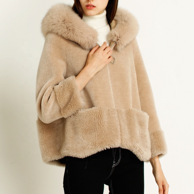 New product fashion warm lamb clothes Winter Coat short woman Mongolian Sheep Fur Coat