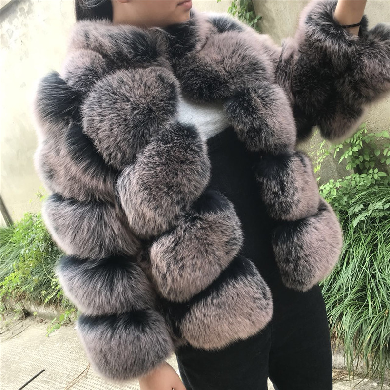 Casual Natural Fox Fur Coat Women Wholesale Winter Autumn Short Fur Jacket Genuine Fox Clothes Real 