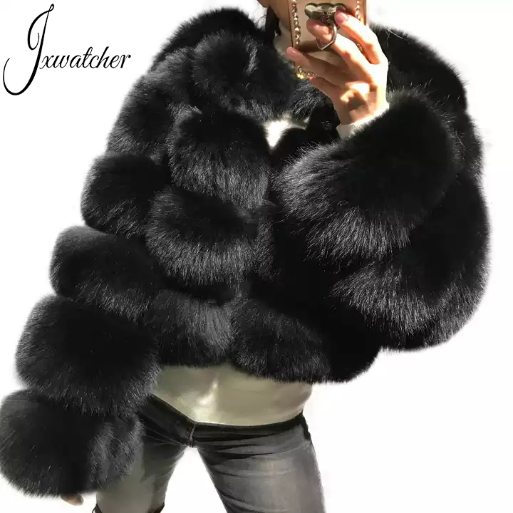 High Quality Winter Coat Women Real Fox Fur Jacket New Design Natural Fur Outerwear Female Short Fur