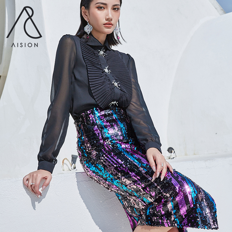 Lady Summer Tailor Woman Suit Top And Skirt Set
