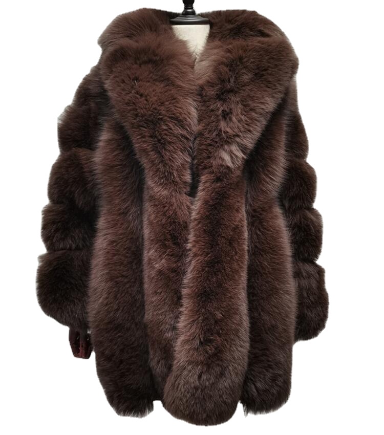 New Fashion Ladies Winter Real Fur Coats Women Real Fox Fur Jacket Coats thick fox fur coats