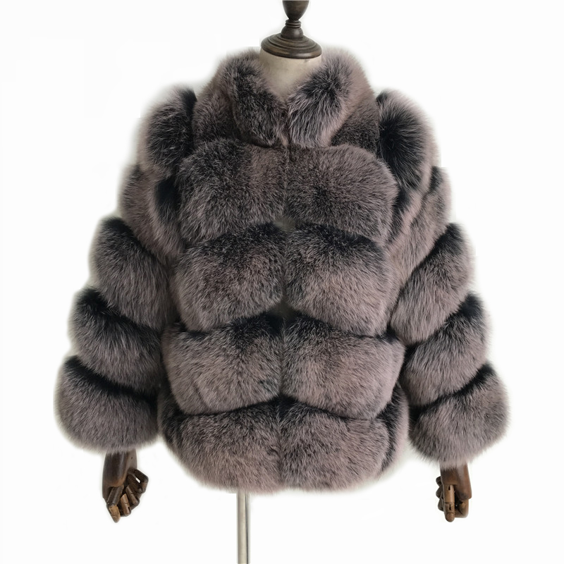 Wholesale Casual Natural Fox Fur Coat Women Winter Autumn Short Fur Jacket Genuine Fox Clothes Real 