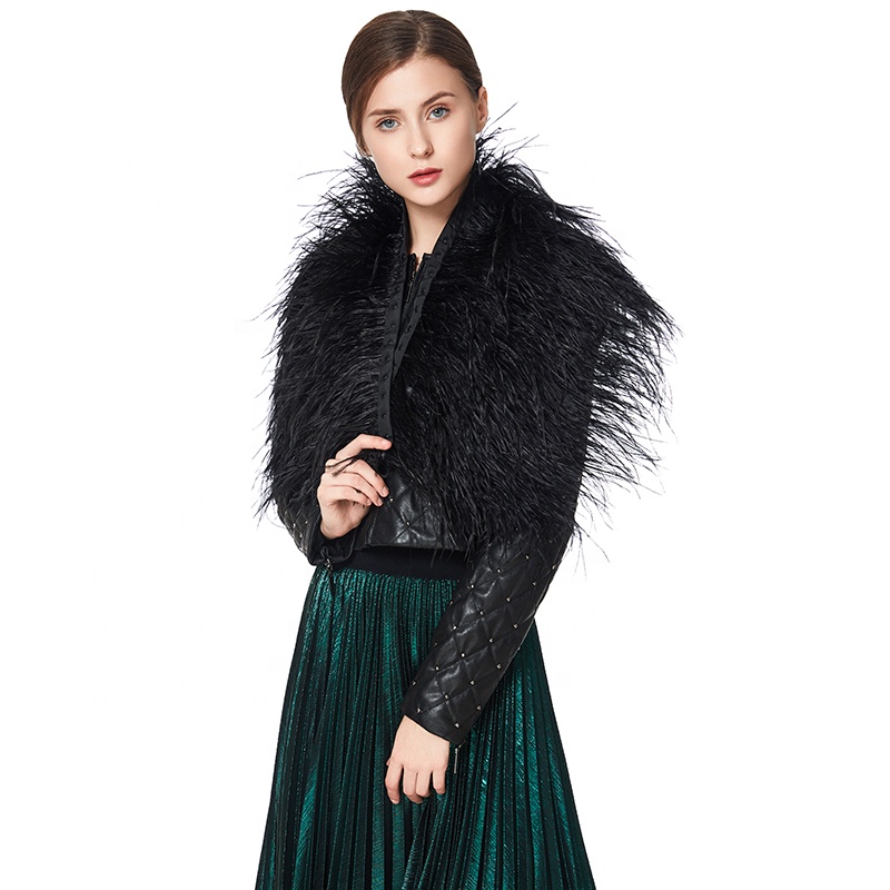 J110 jackets for women 2021 long sleeve tassel Plaid leather jacket women winter coat
