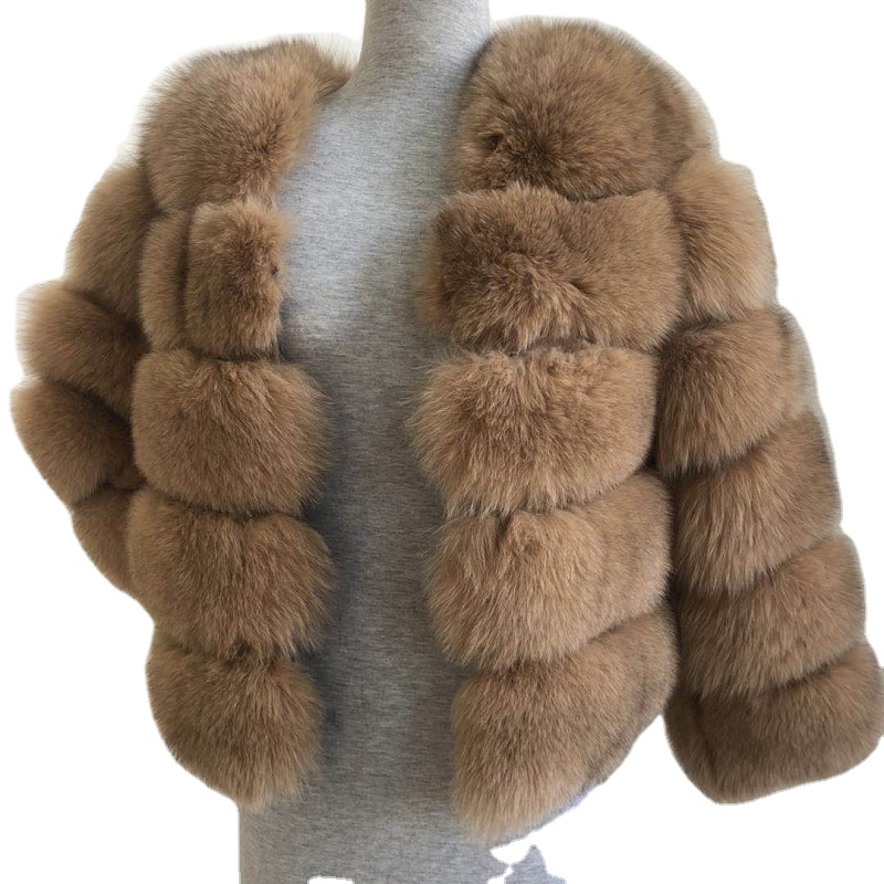 Real Fox Fur Coat Genuine Fox Fur Famale Jacket Outwear Clothes for women