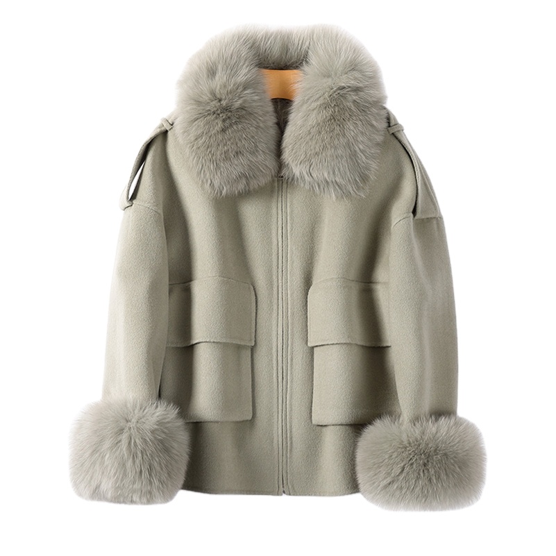 Pudi women winter real fox fur coat jacket 2020 Ins hot lady female over size genuine fox fur parka 