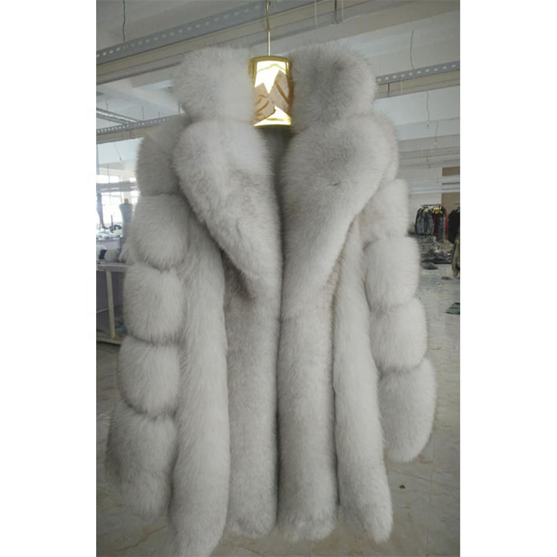 Real Fox Fur Jacket Winer Autumn Warm Outwear Beautiful Coat Lady Fashion Women Fox Fur Coat