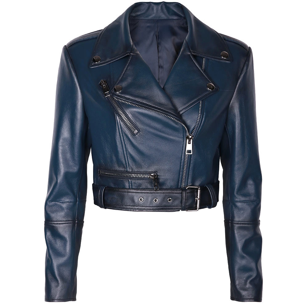 100% Real Sheepskin Coat Female Genuine Leather Jacket Short Slim Jackets For Women Clothes 2022 Aut