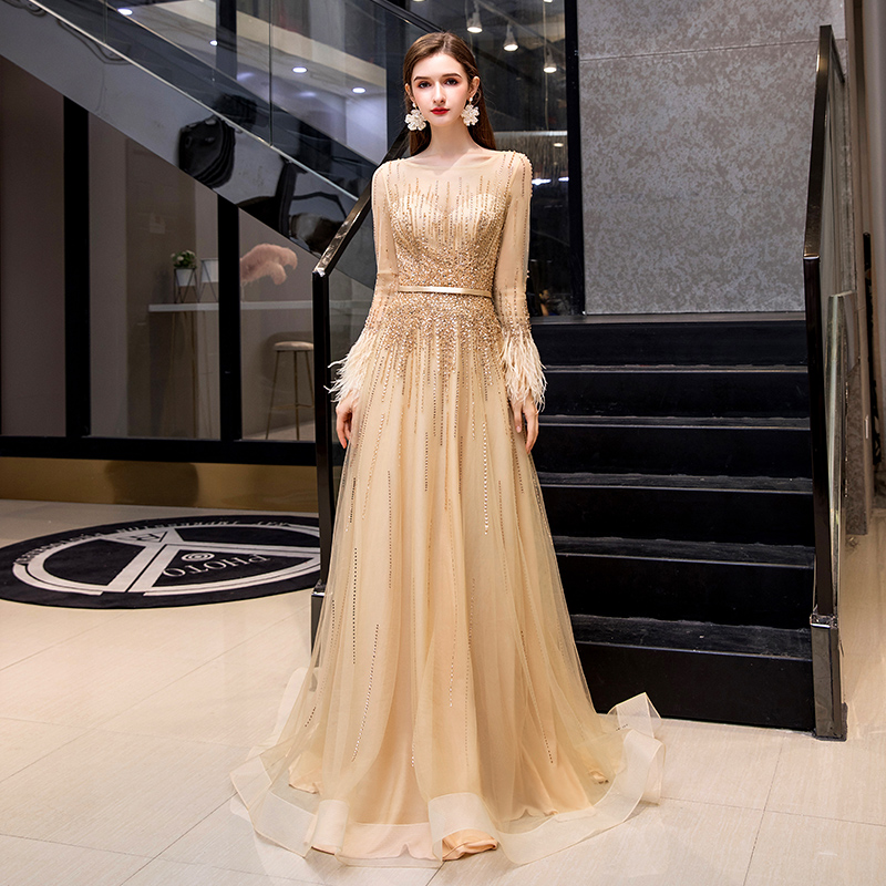 Customize 2022 new banquet high-end atmosphere luxury tailing celebrities elegant dress women