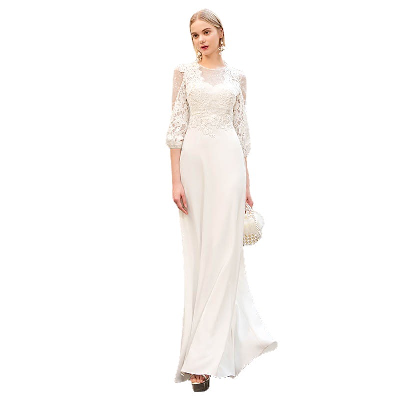 2022 New Design High-end fabrics Prom Dress,dinner dress party lady eveningn,white evening dresses p
