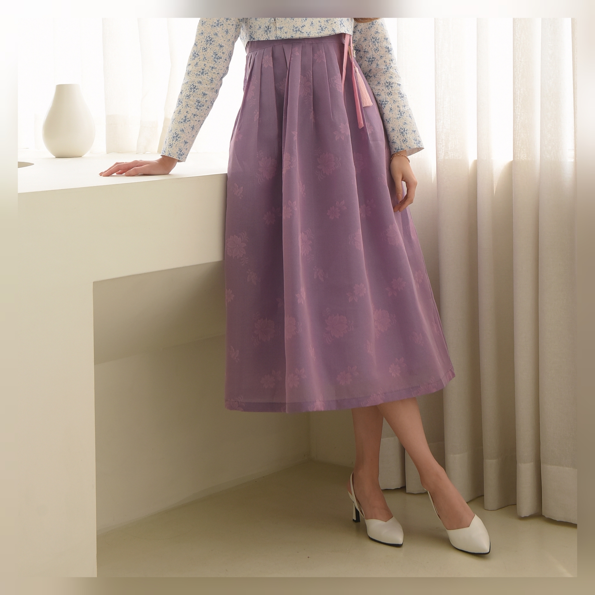 luxury hanbok dress made in Korea modernized korean traditional clothes