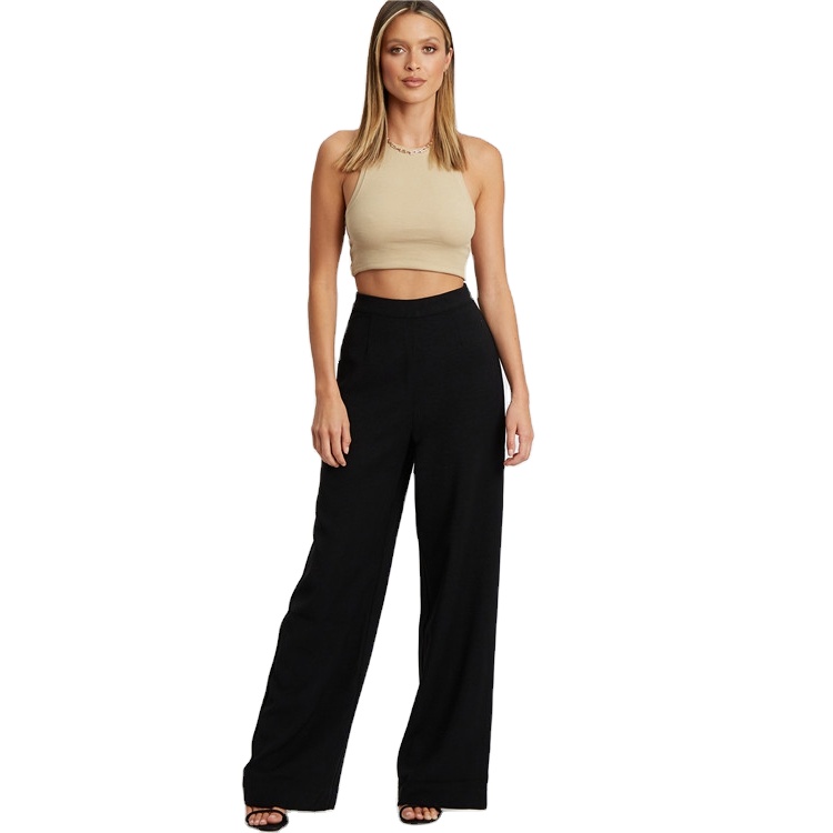 Straight Pants Office Pants Slacks Ladies Elegant 