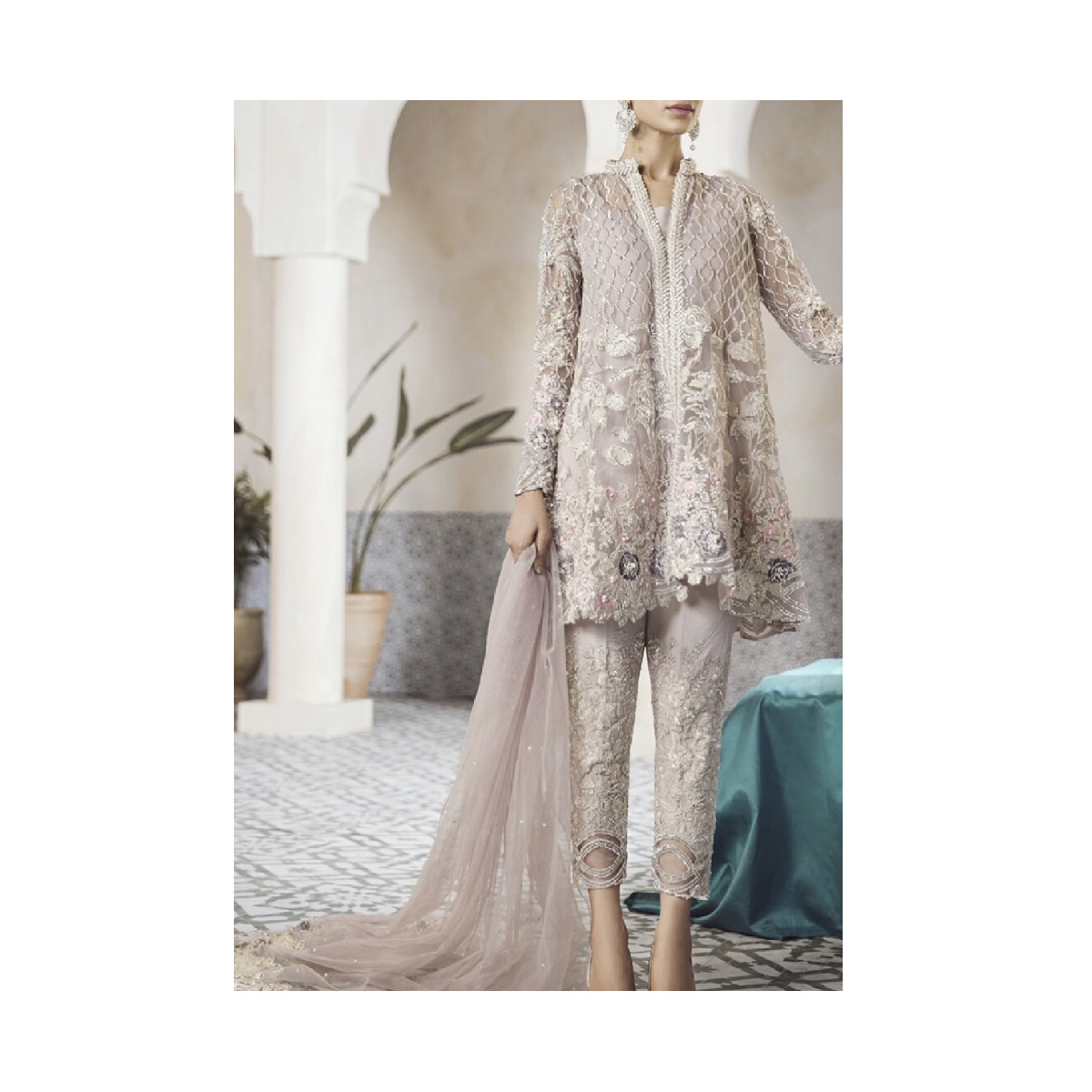 High Quality Bridal Trouser Kurta Dress Pakistani Indian Style Heavy Boutique Dress 2022 Indian Coll